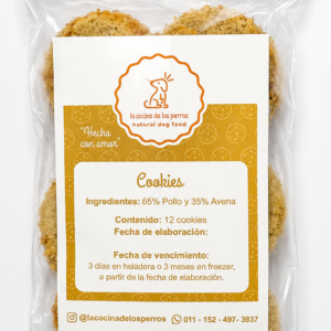 Cookies de pollo y avena