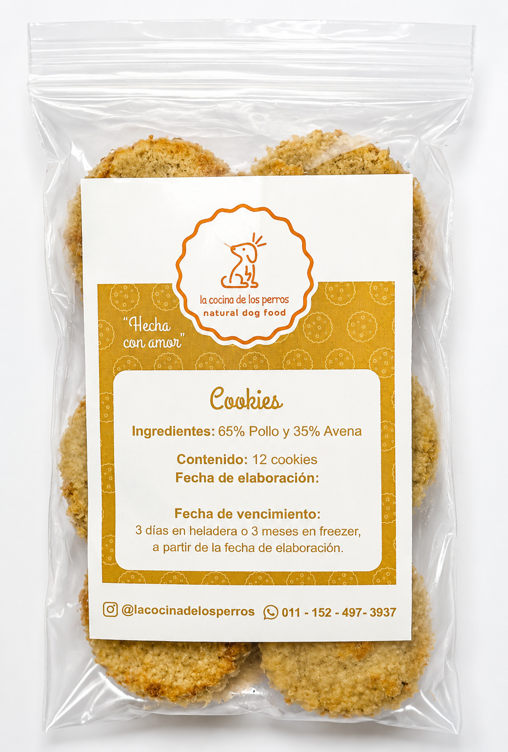 Cookies de pollo y avena